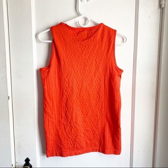 Athleta Orange Seamless Sequence Honeycomb Compression Tank S - Picture 2 of 6